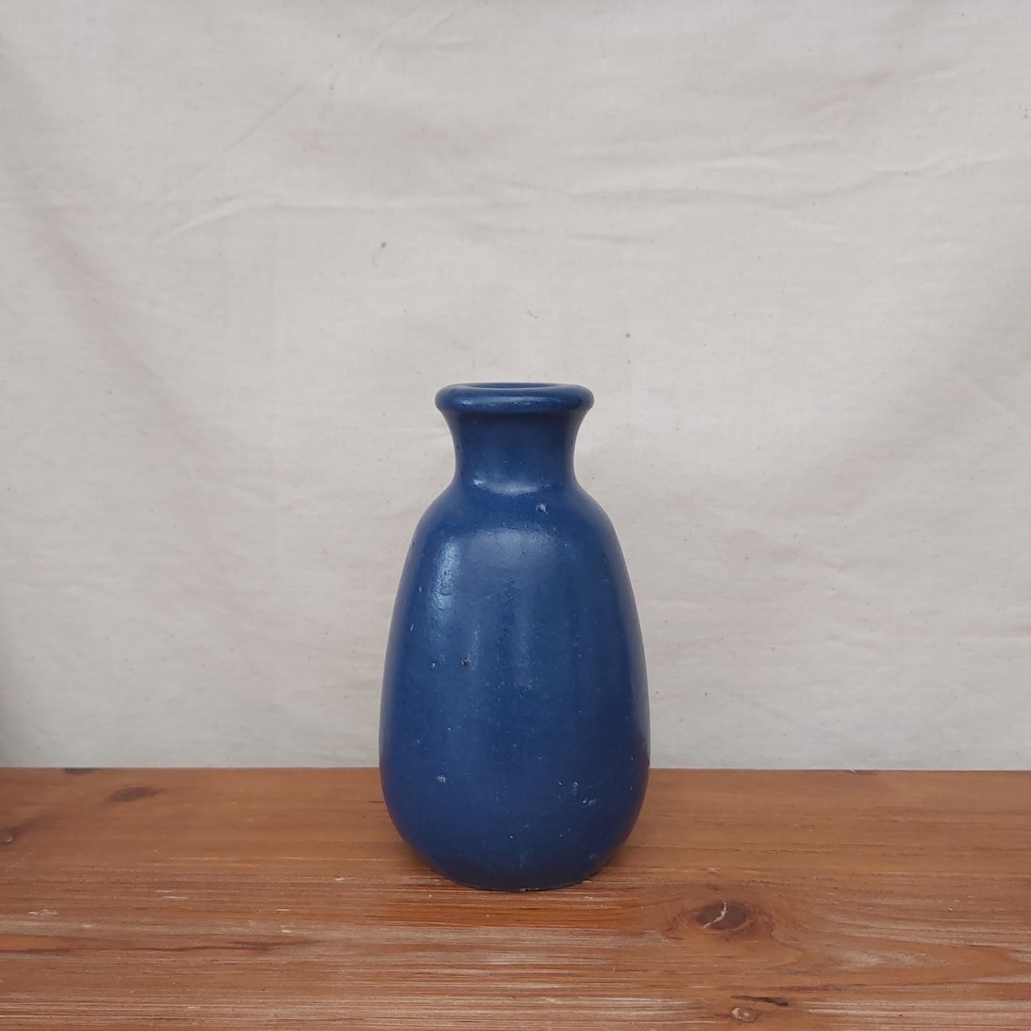 Antique Ronuk Cobalt Blue Bottle Vase