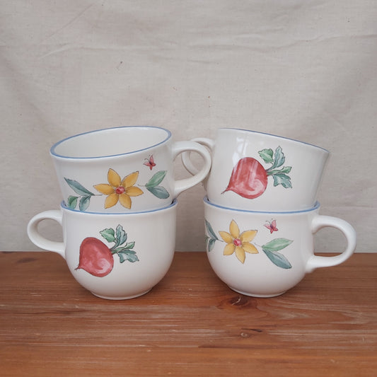 Pfaltzgraff Summer Garden Coffee Cups Set of 4