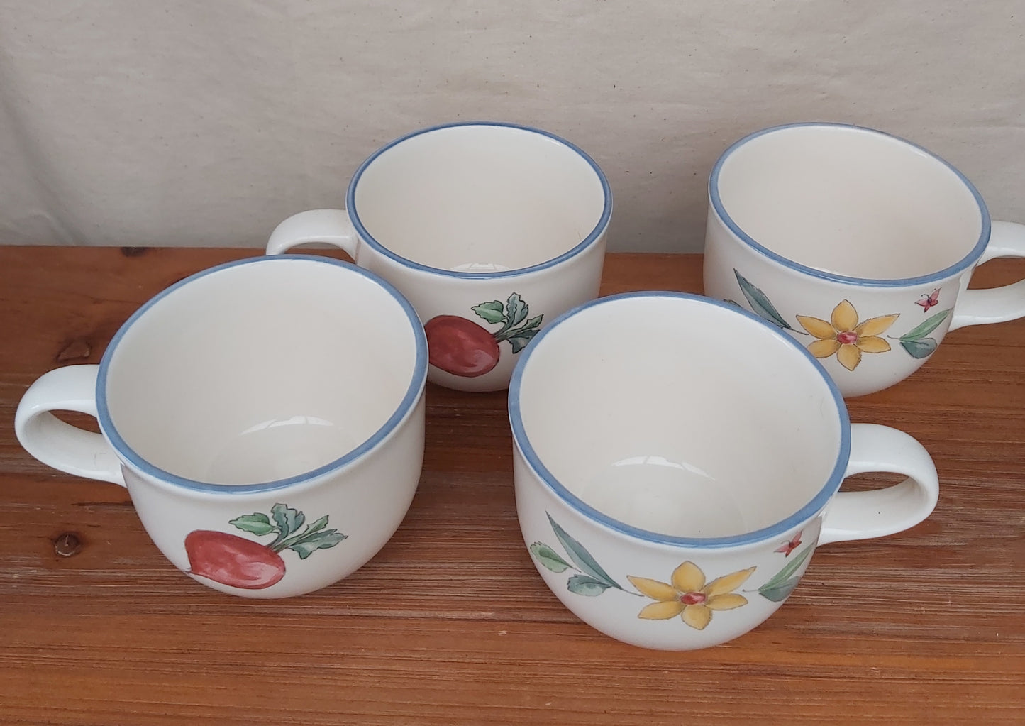 Pfaltzgraff Summer Garden Coffee Cups Set of 4