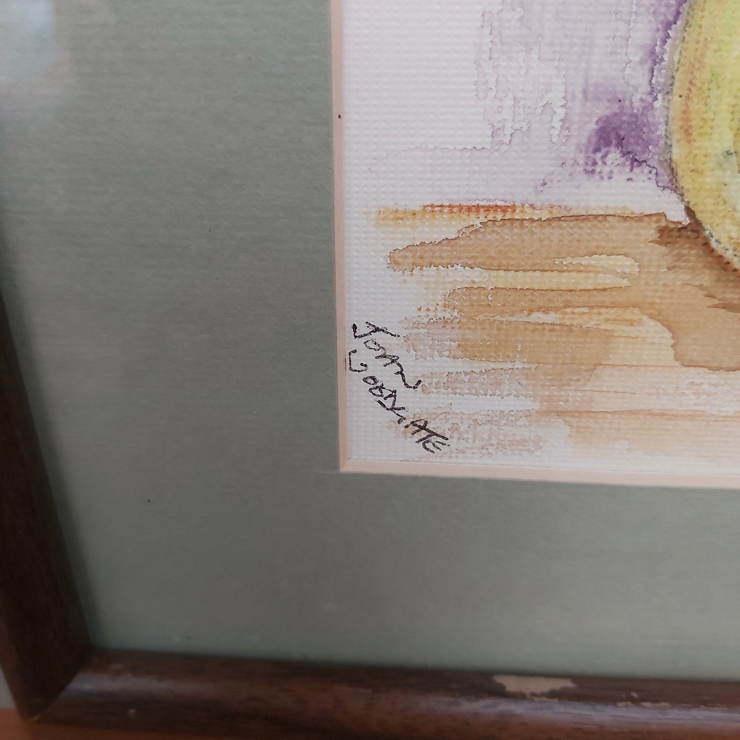 Pears Watercolour Painting by Joan Woodgate
