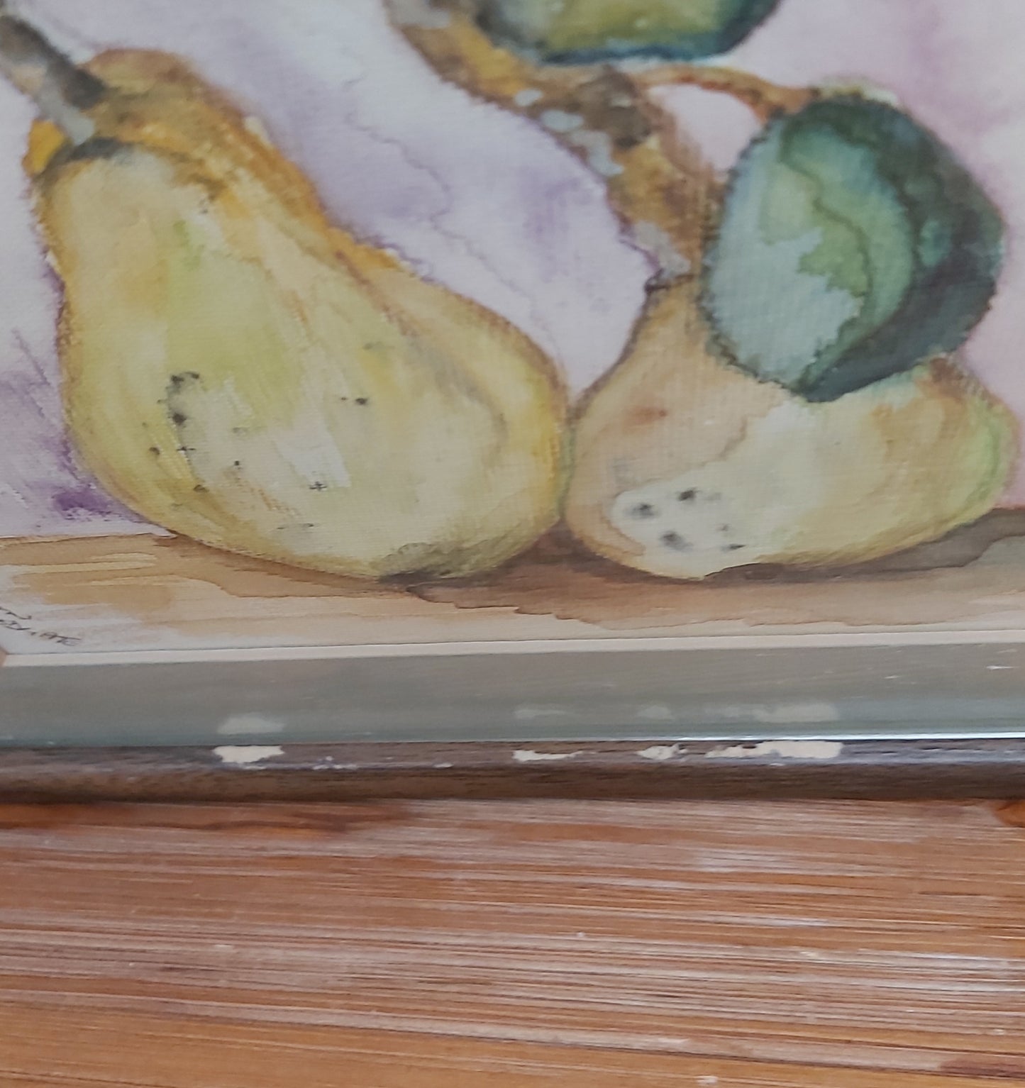 Pears Watercolour Painting by Joan Woodgate