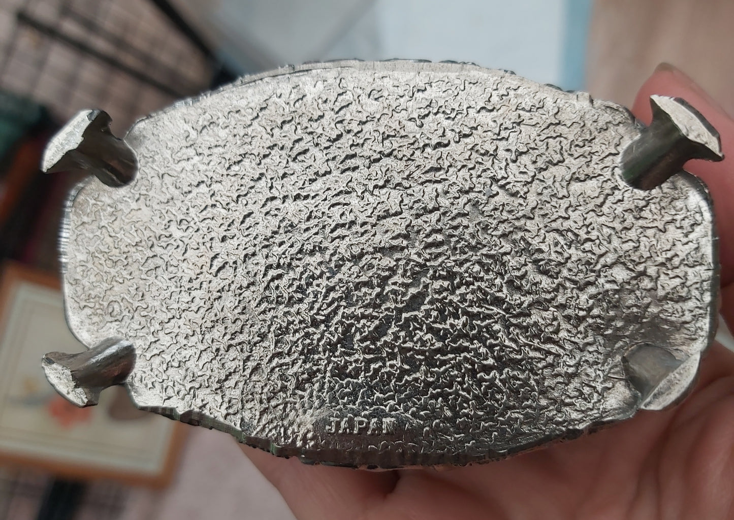 Vintage Silver Tone Embossed Trinket Box