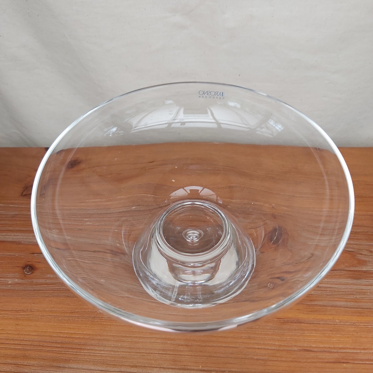 Krosno Poland Crystal Pedestal Bowl