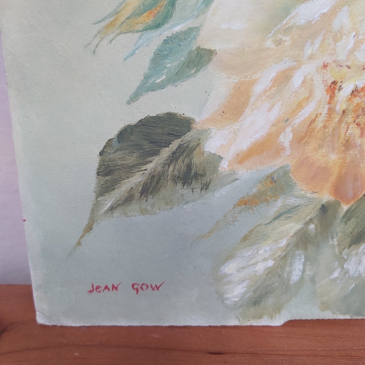 Vintage Yellow Roses Painting by Jean Gow