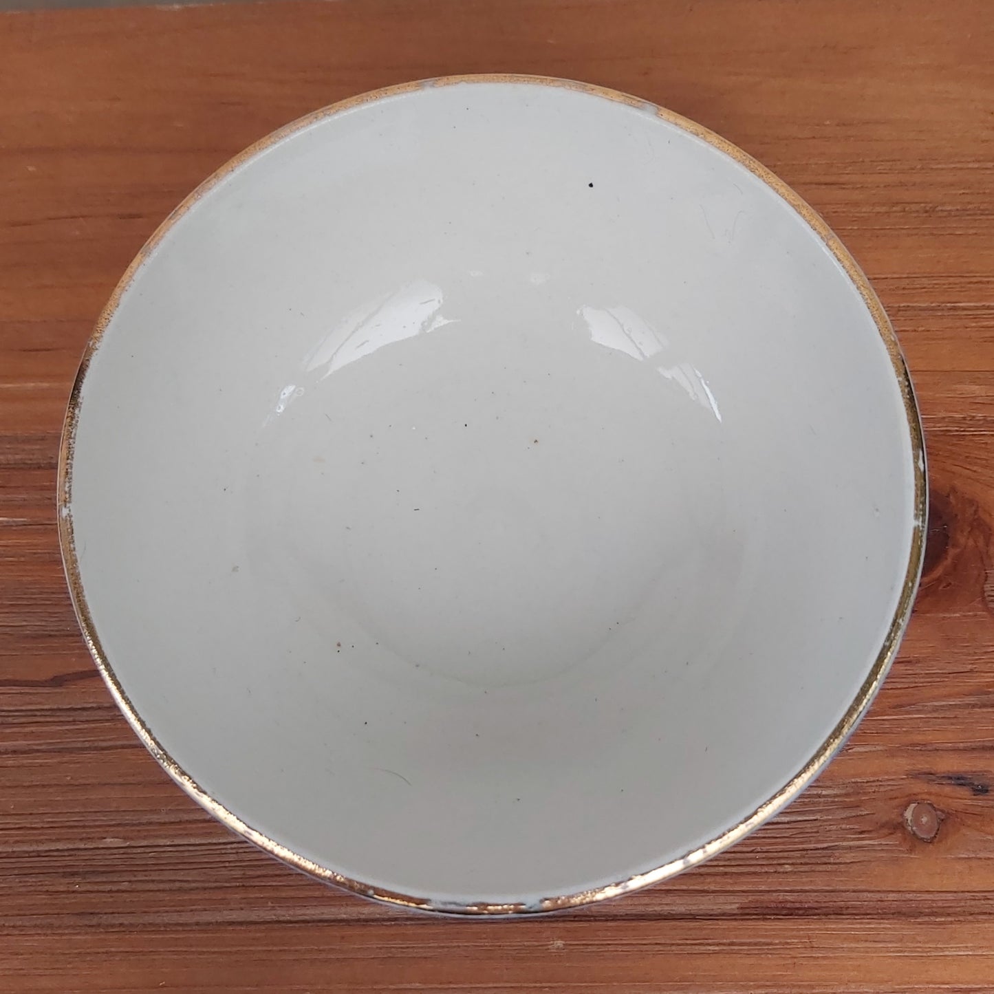 Antique Rare Burleigh Ware Blue Chintz Bowl with Gold Rim