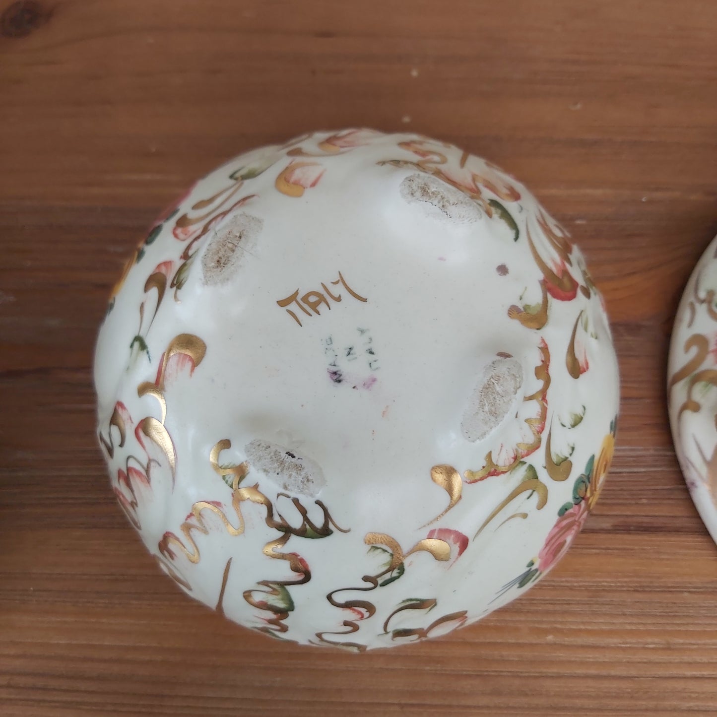 Capodimonte Style Floral Italian Trinket Box