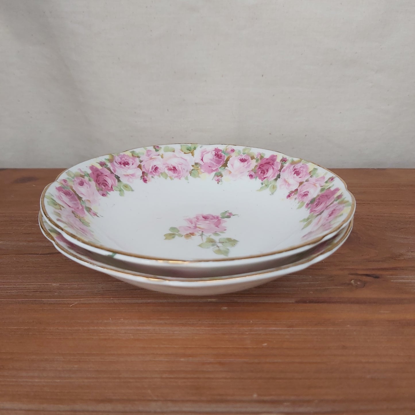 Pair of Royal Doulton Raby Rose Dessert Bowls