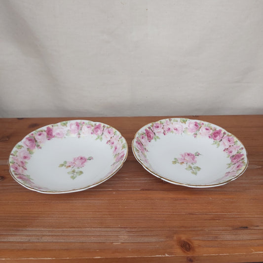 Pair of Royal Doulton Raby Rose Dessert Bowls