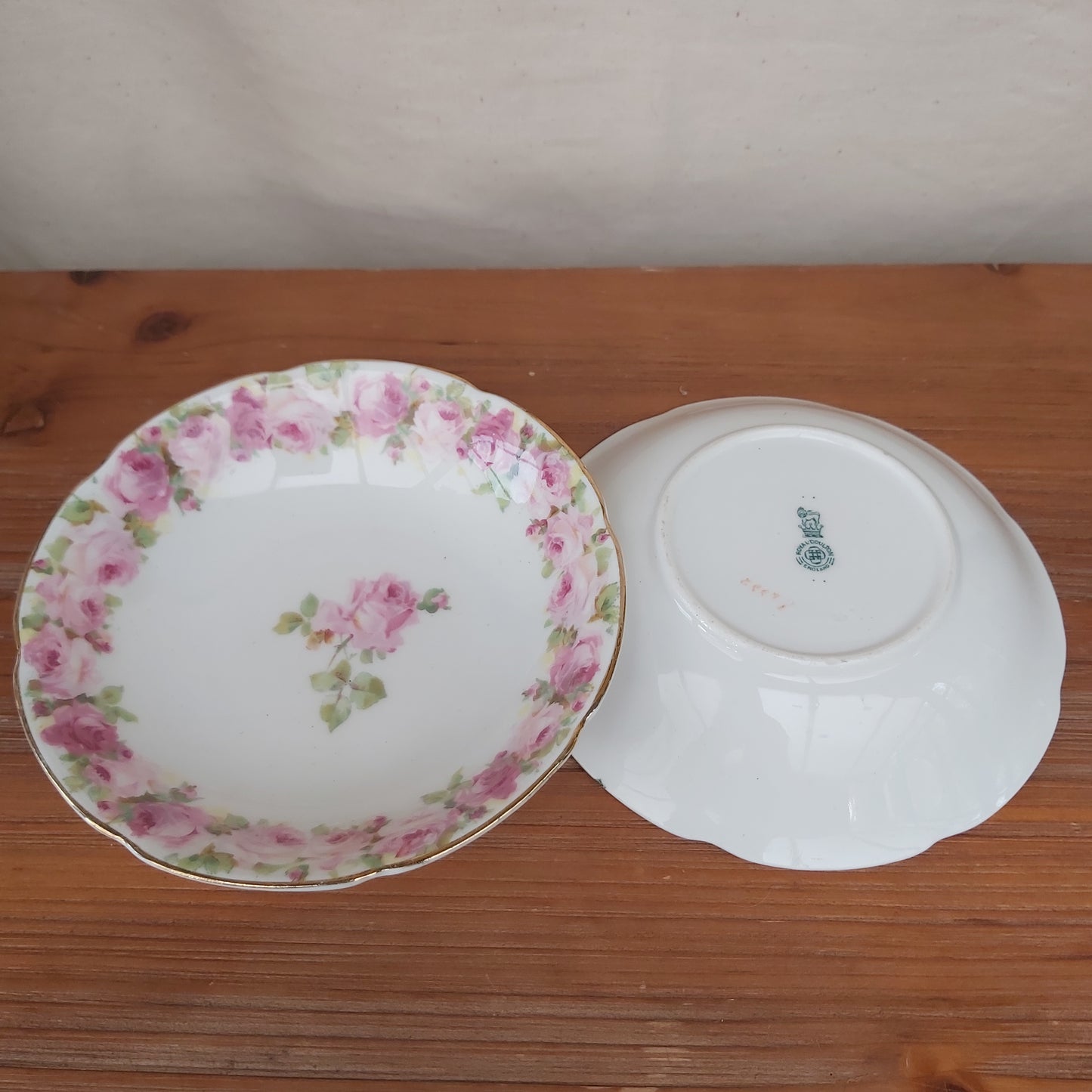 Pair of Royal Doulton Raby Rose Dessert Bowls