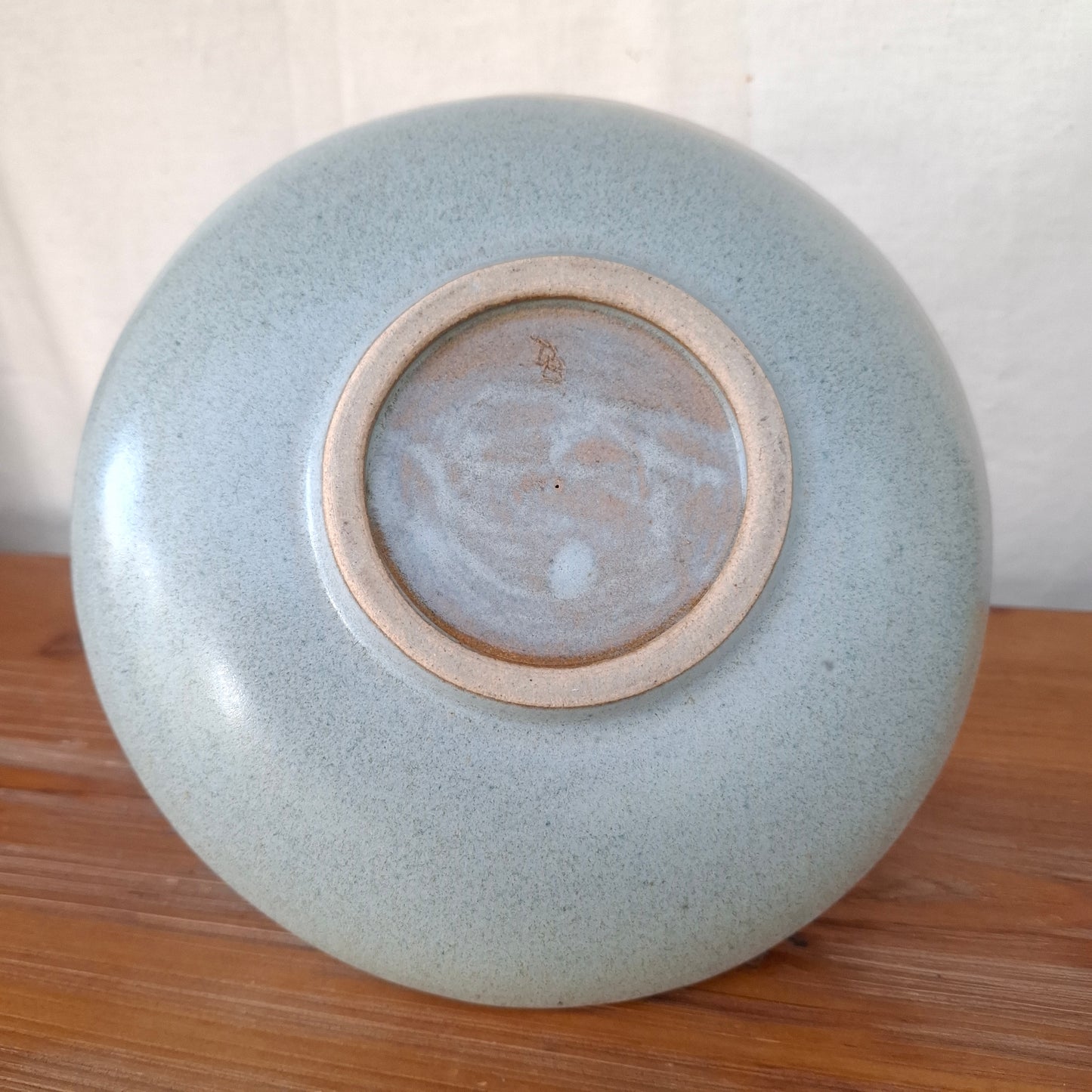 Stunning Squat Bottle Shaped Stoneware Studio Pottery Vase