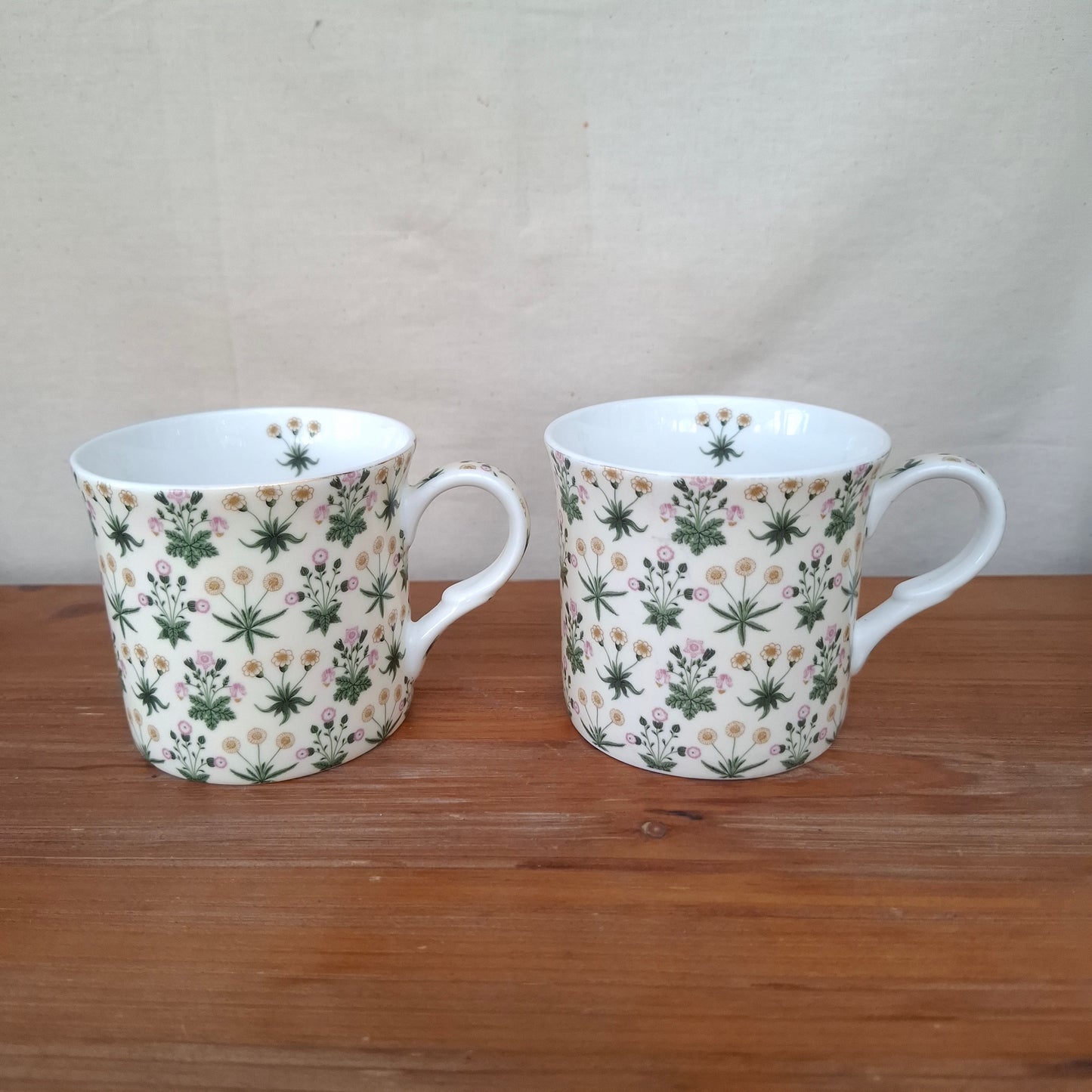 Pair of V&A Museum William Morris Daisy Mugs