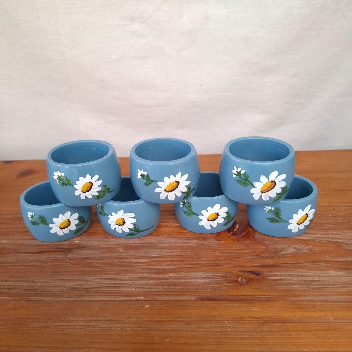 Set of 7 Handpainted Melamine Napkin Holders