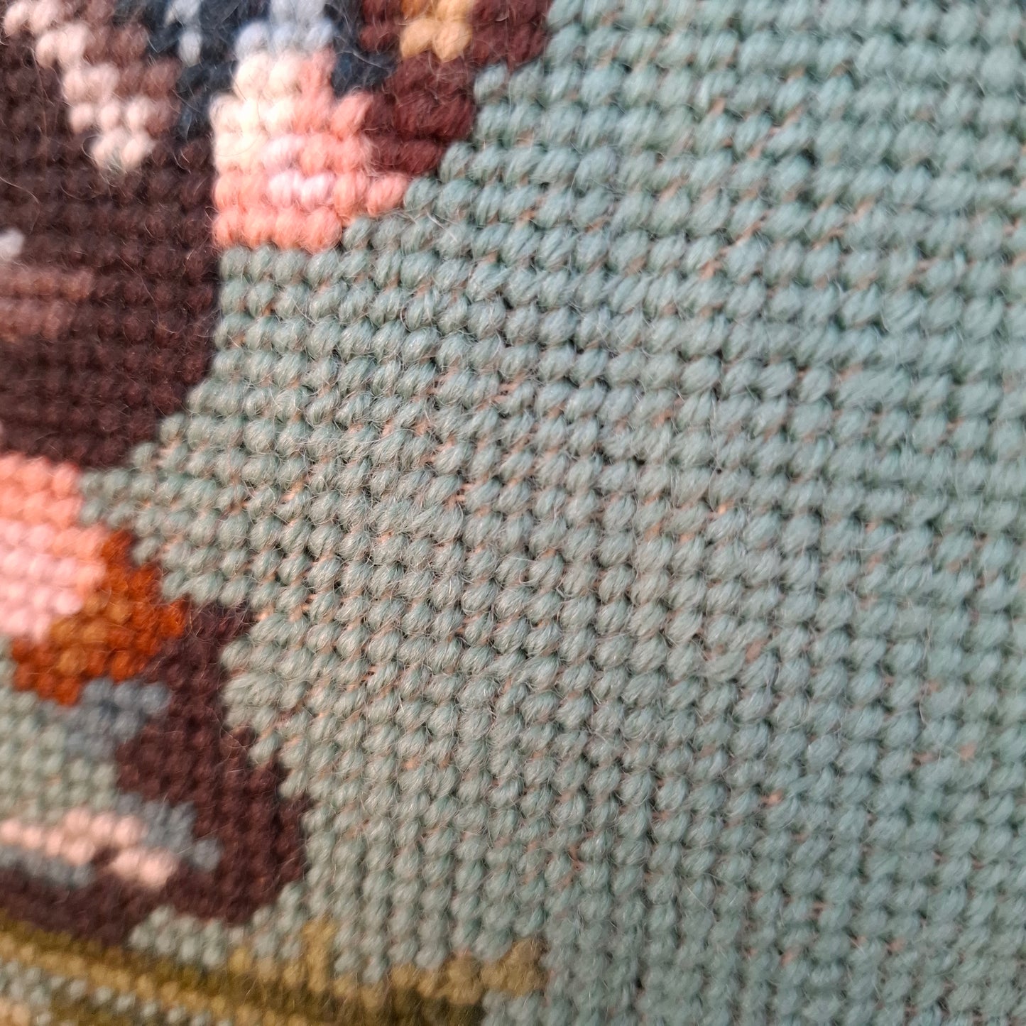 Pair of Vintage Framed Hummel Goebel Boy & Girl Needlepoints