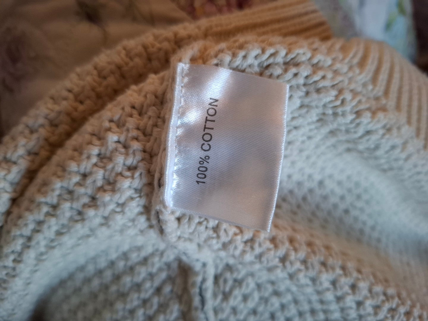 Scarlett NZ Cream and Black Cotton Knit Cardigan