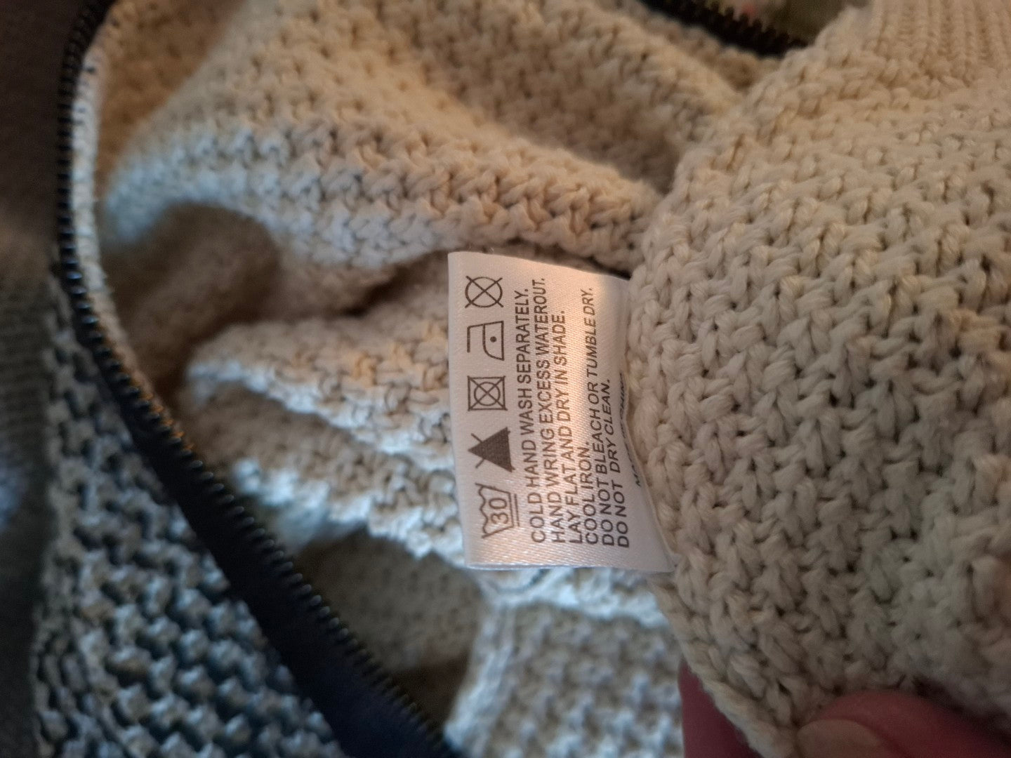 Scarlett NZ Cream and Black Cotton Knit Cardigan