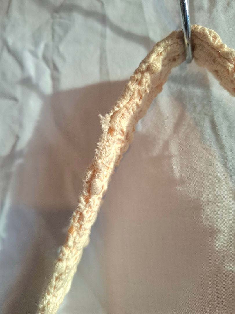 Vintage Cream Lace Clutch Bag