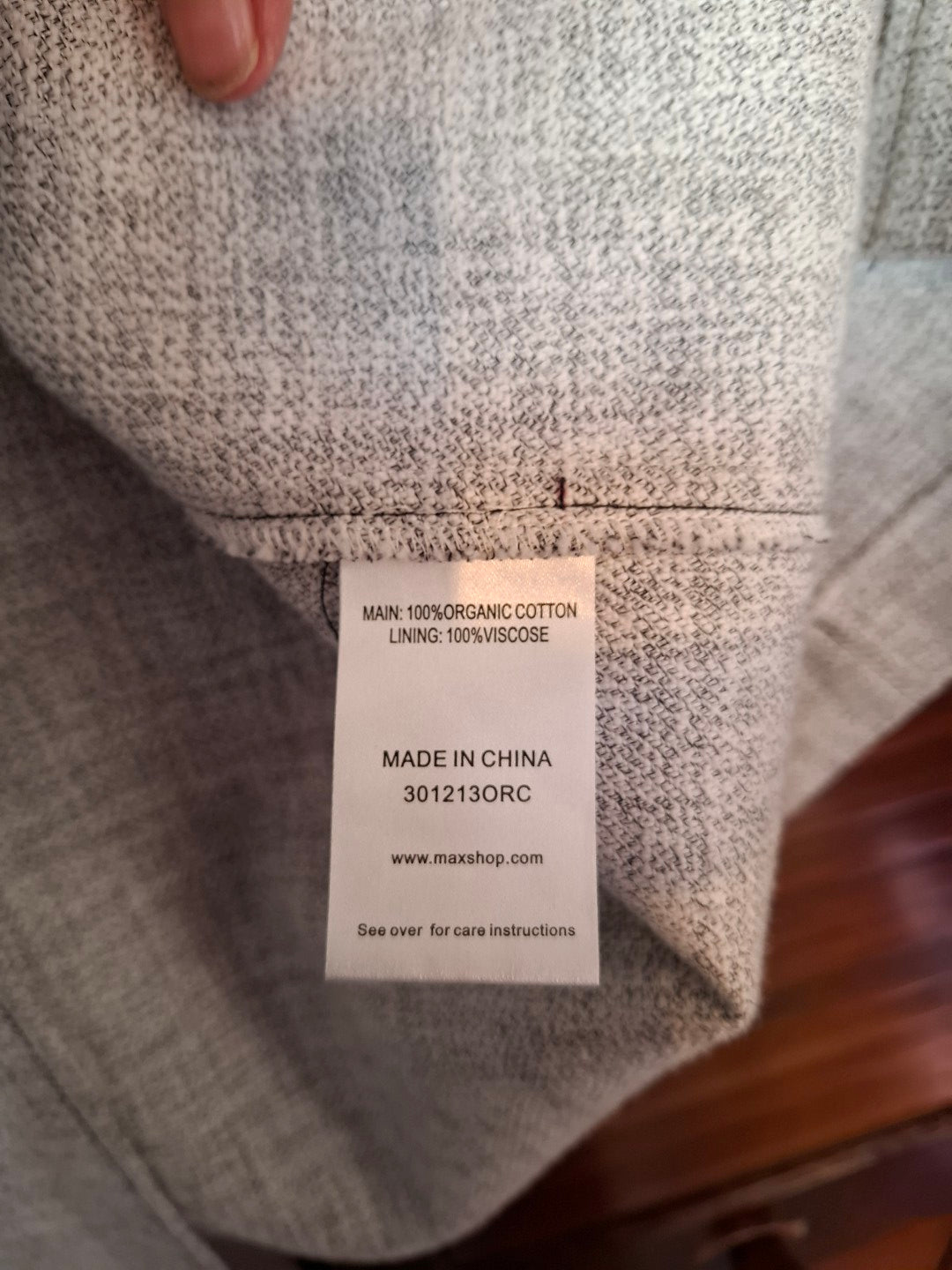 MAX Grey Organic Cotton Midi Skirt