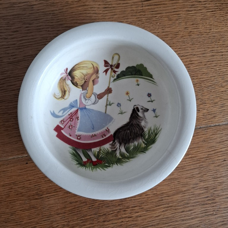 Kelston Crown Lynn Little Bo Peep 1970's Nursery Bowl