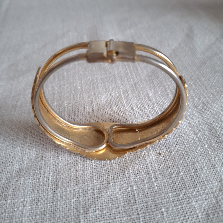 1980's Cloisonne Floral Enamel Bracelet