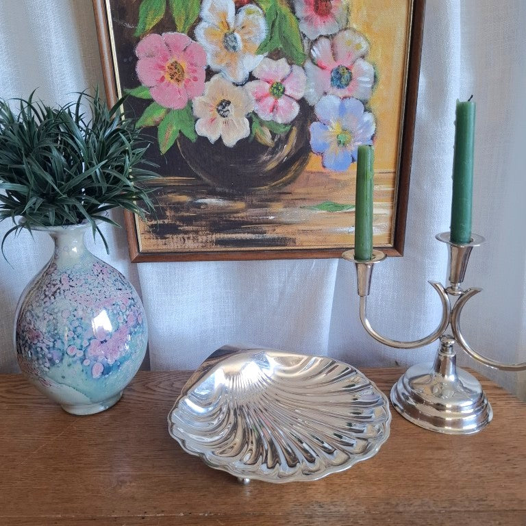 Vintage Apollo Bernard Rice's Sons Silver Plated Clamshell Serving Bowl – #5437