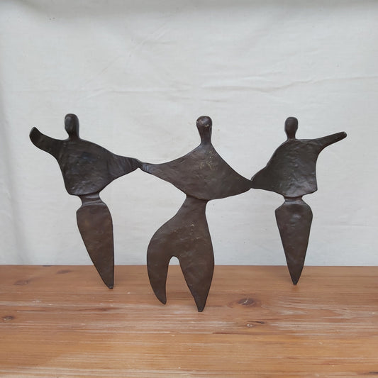 Heavy Bronze Dancing People Ornament