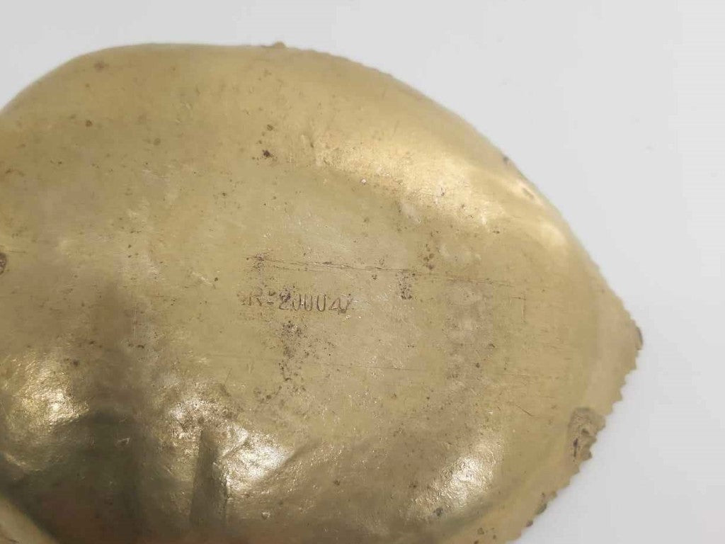 Brass Vine Leaf with Tendril Dish
