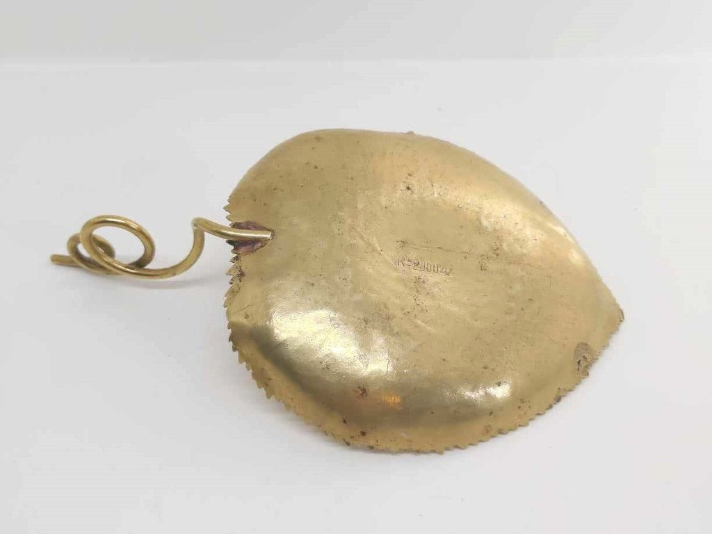 Brass Vine Leaf with Tendril Dish