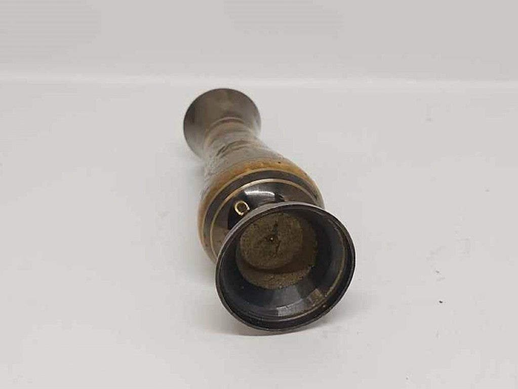 Two Toned Tiny Etched Brass Bud Vase