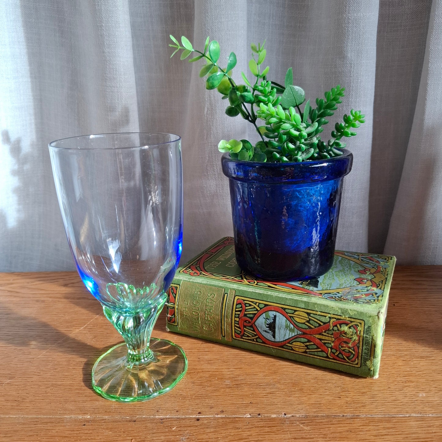 Bermioli Rocco Bahia Blue & Green Glass Goblets