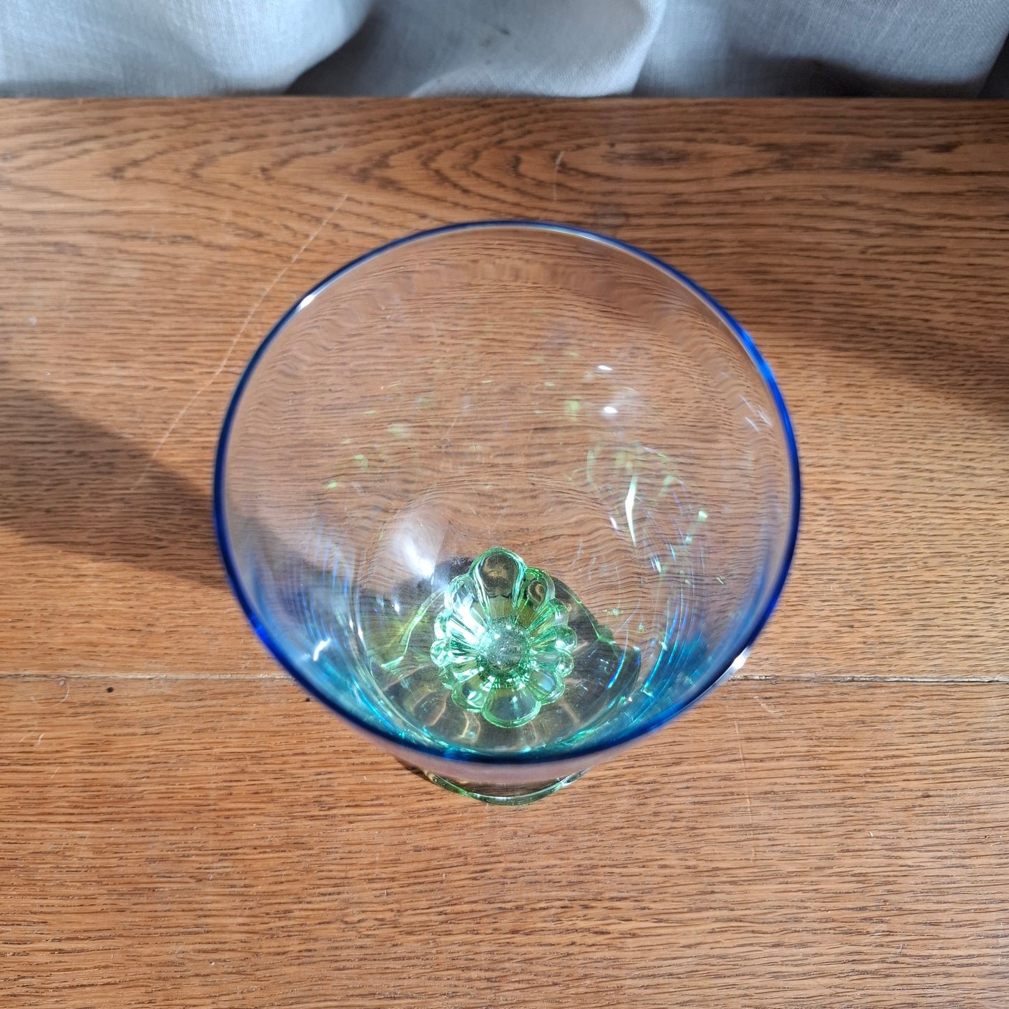 Bermioli Rocco Bahia Blue & Green Glass Goblets