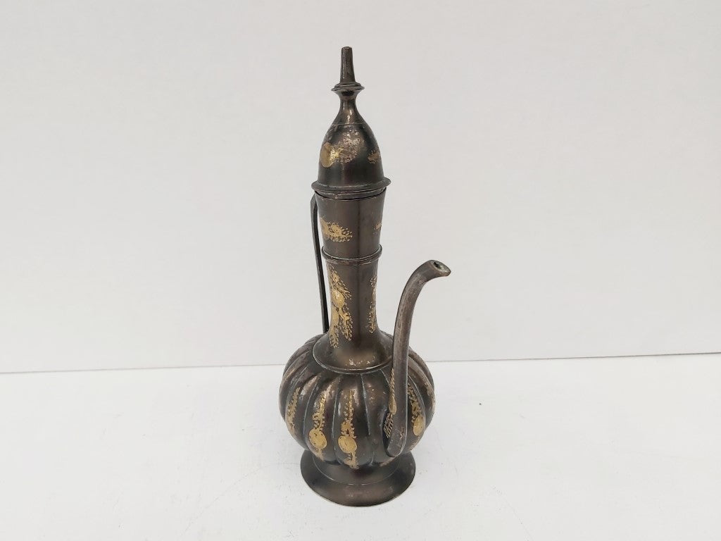 Small Engraved Brass Ewer / Pitcher