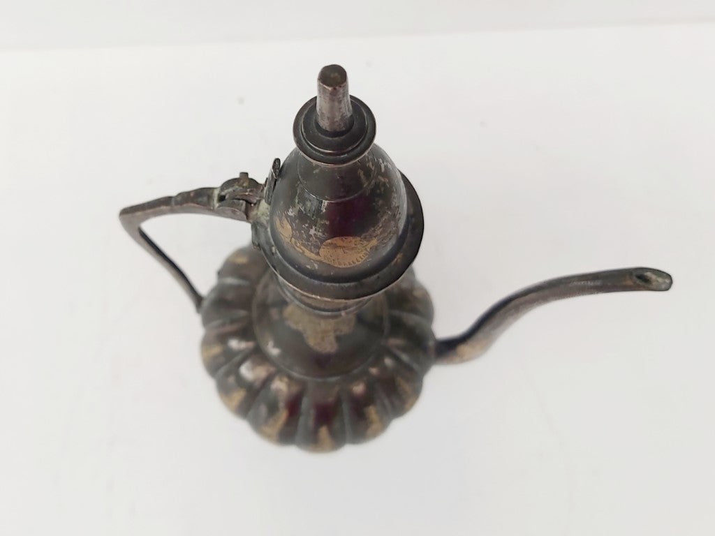 Small Engraved Brass Ewer / Pitcher