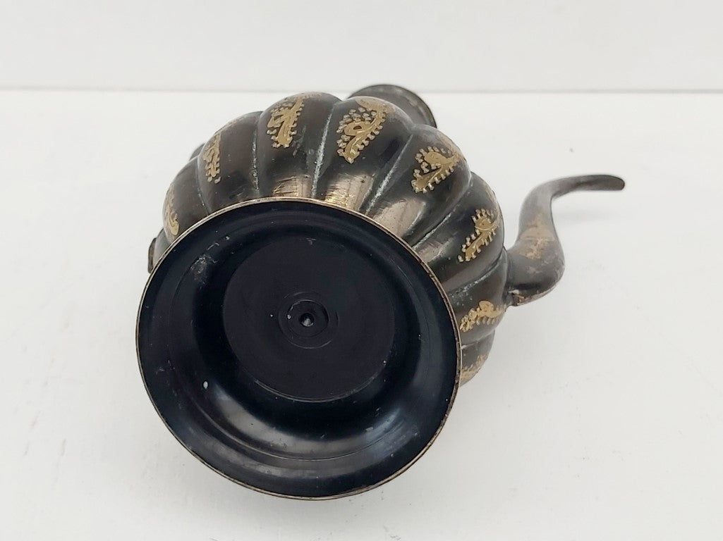 Small Engraved Brass Ewer / Pitcher