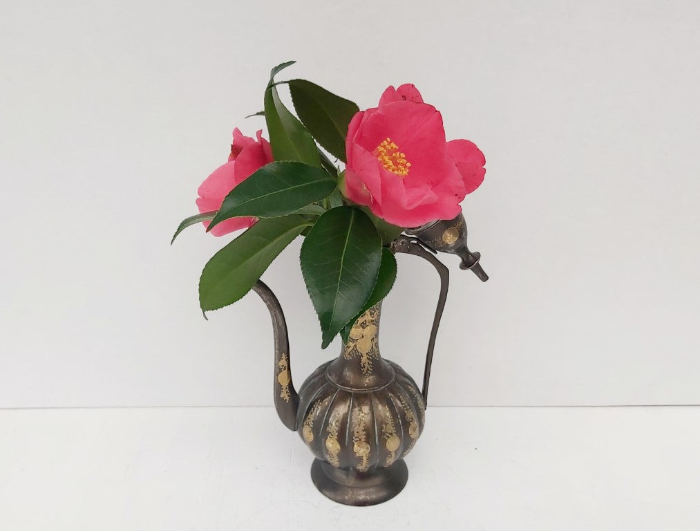 Small Engraved Brass Ewer / Pitcher