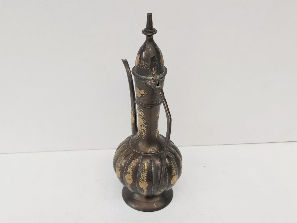 Small Engraved Brass Ewer / Pitcher