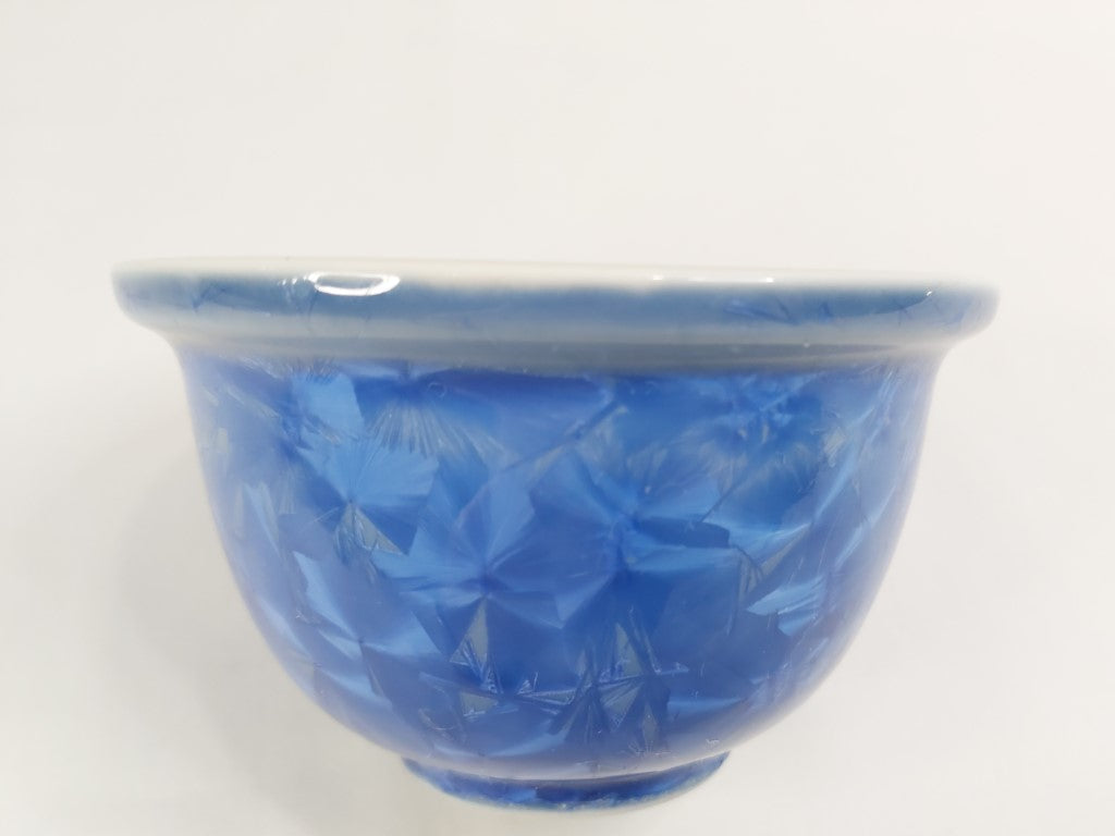 Japanese Blue Crystalline Glaze Bowl
