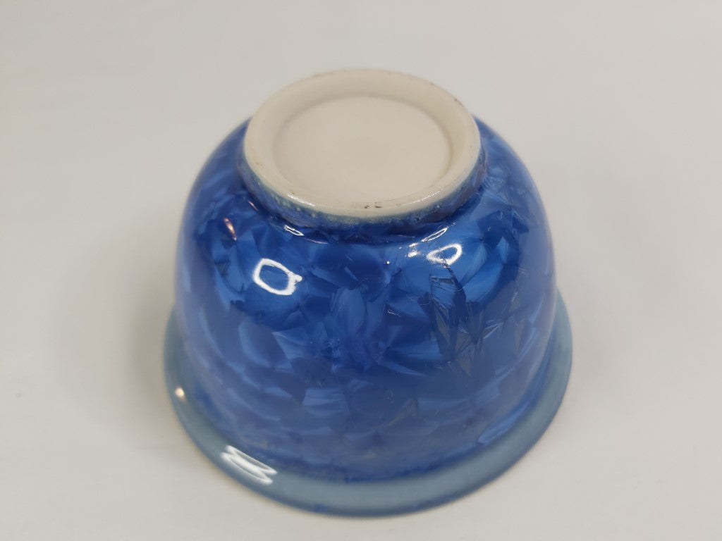 Japanese Blue Crystalline Glaze Bowl