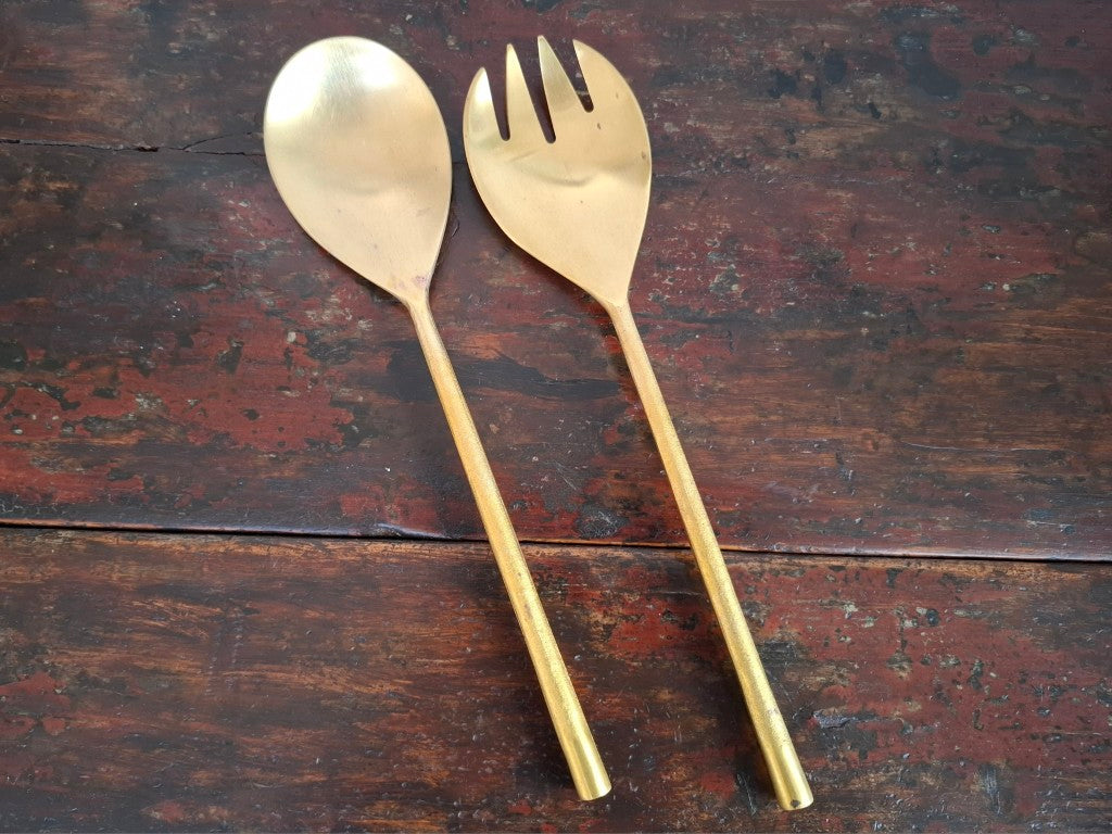 Brass Alex & Corban Salad Servers