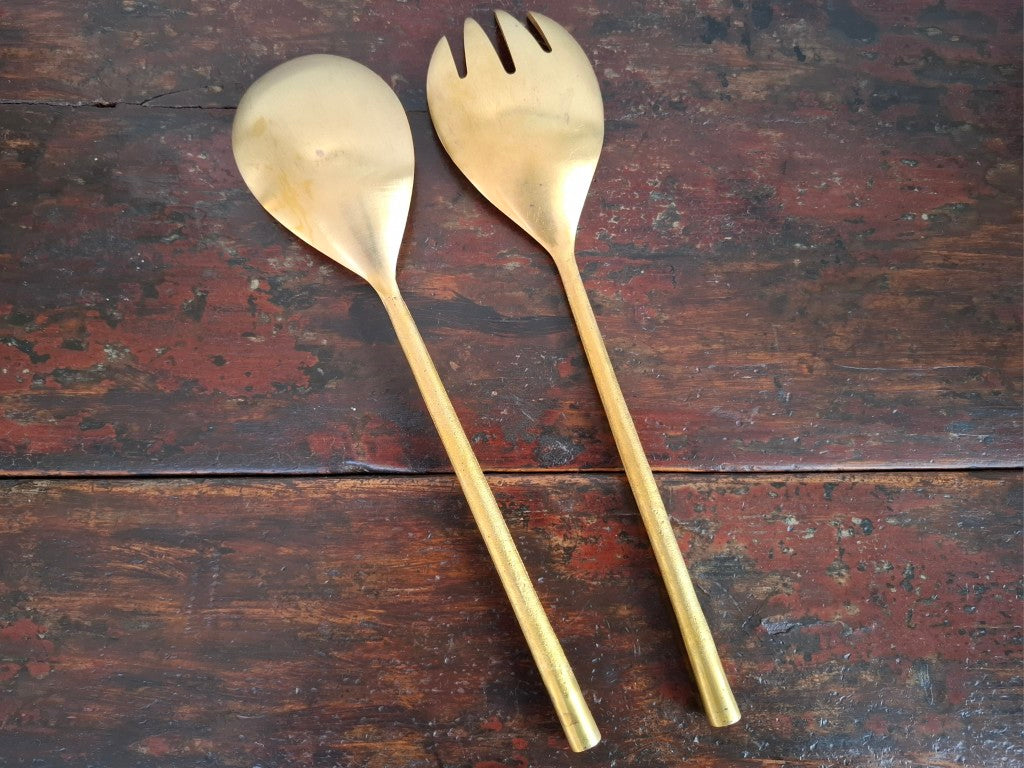 Brass Alex & Corban Salad Servers