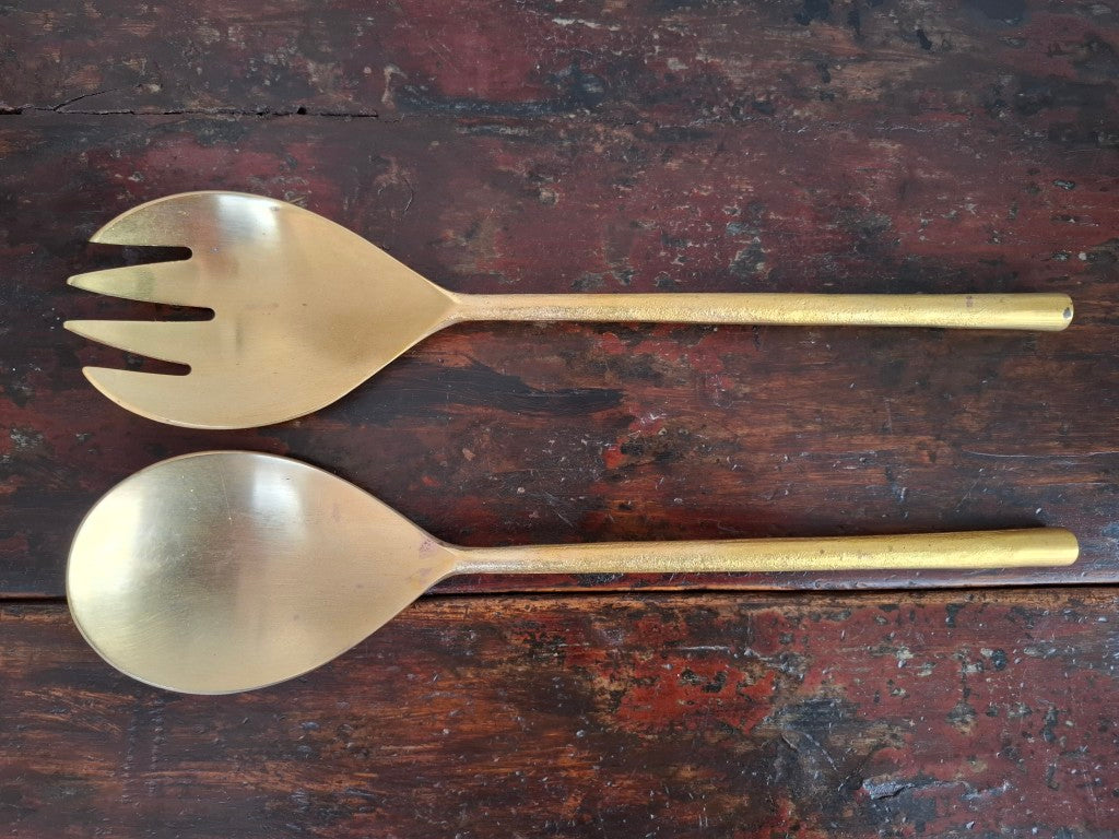 Brass Alex & Corban Salad Servers