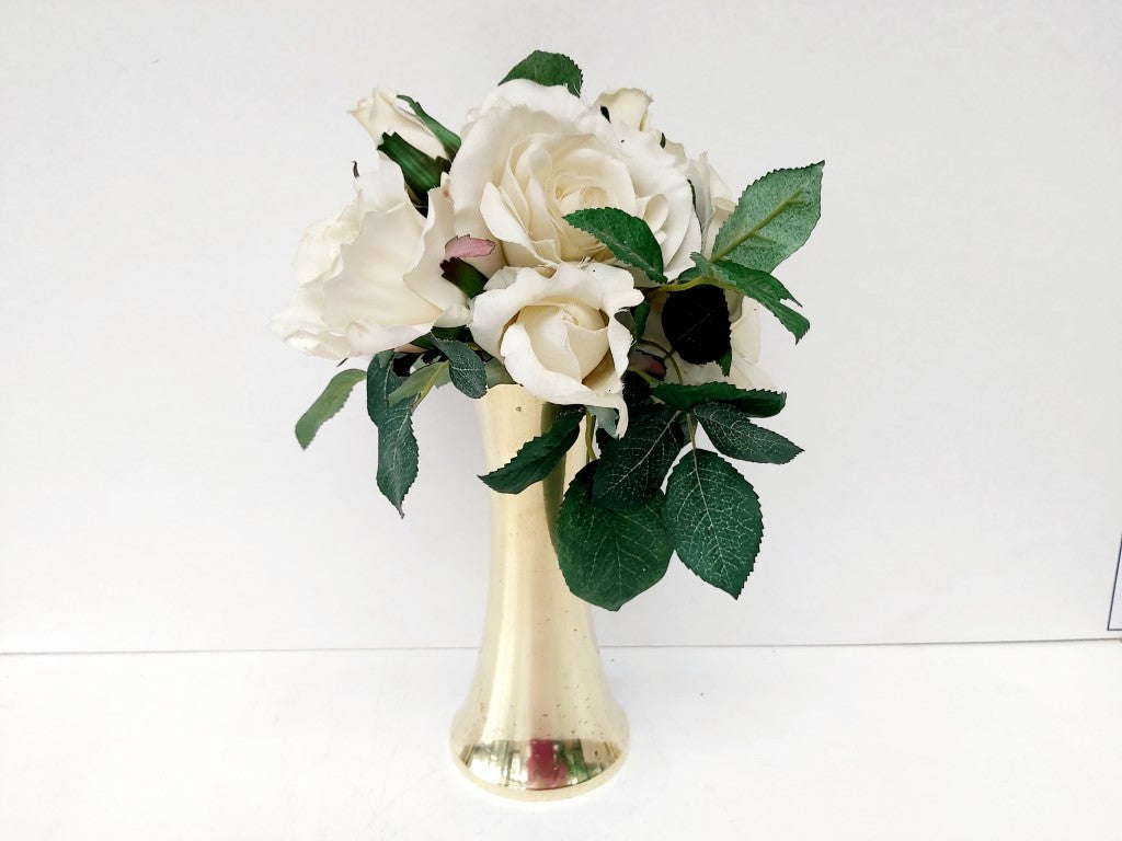 Heavy Brass Catholic Altar Vase