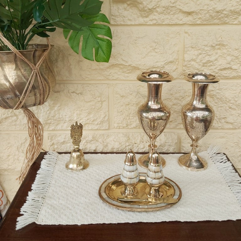 MCM Hammered Brass Planter