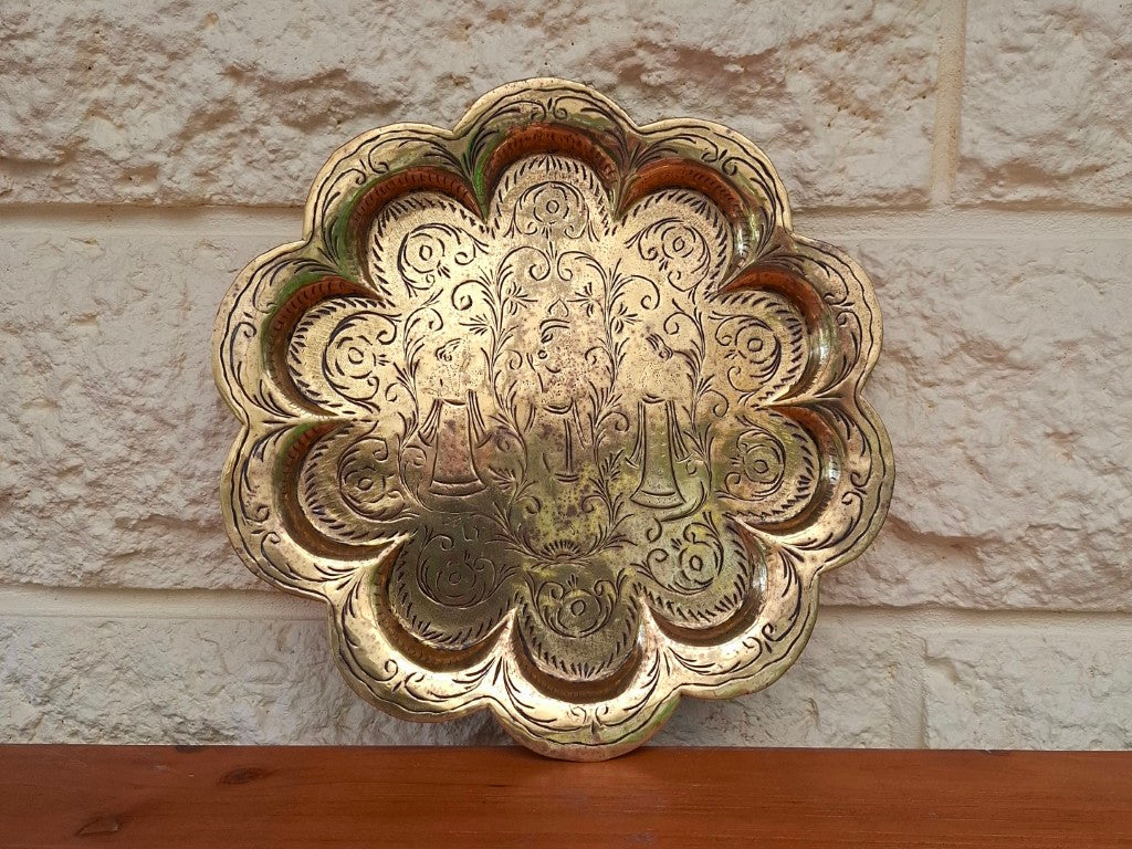 Beautiful Brass Flower Shaped Tray