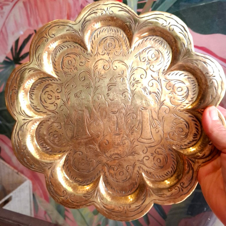 Beautiful Brass Flower Shaped Tray