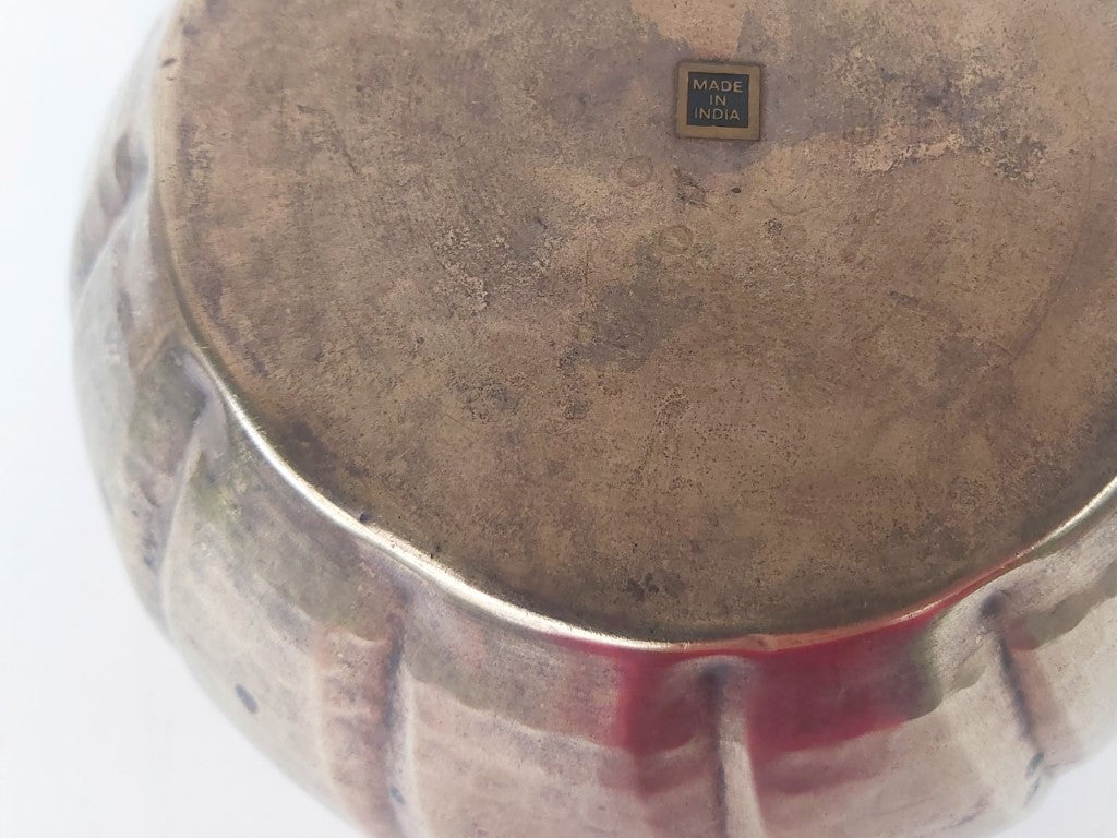 MCM Hammered Brass Planter