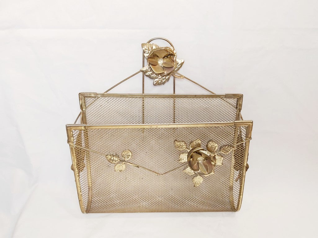 Vintage Wall Hanging Brass Letter Holder