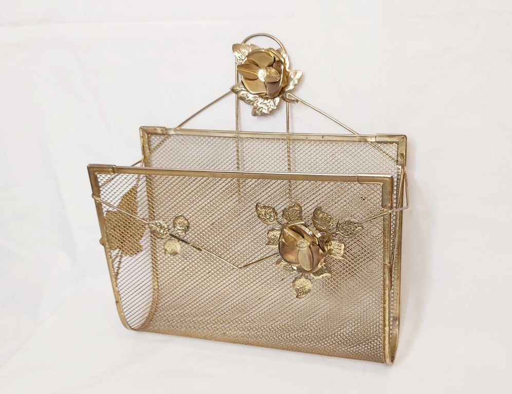 Vintage Wall Hanging Brass Letter Holder
