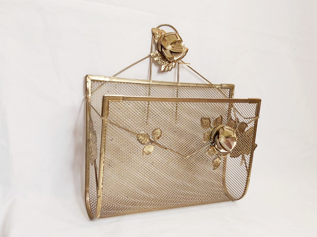 Vintage Wall Hanging Brass Letter Holder