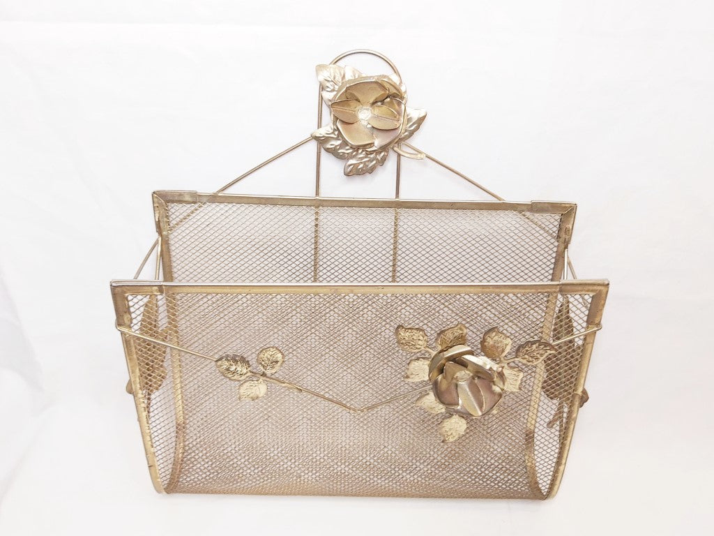 Vintage Wall Hanging Brass Letter Holder