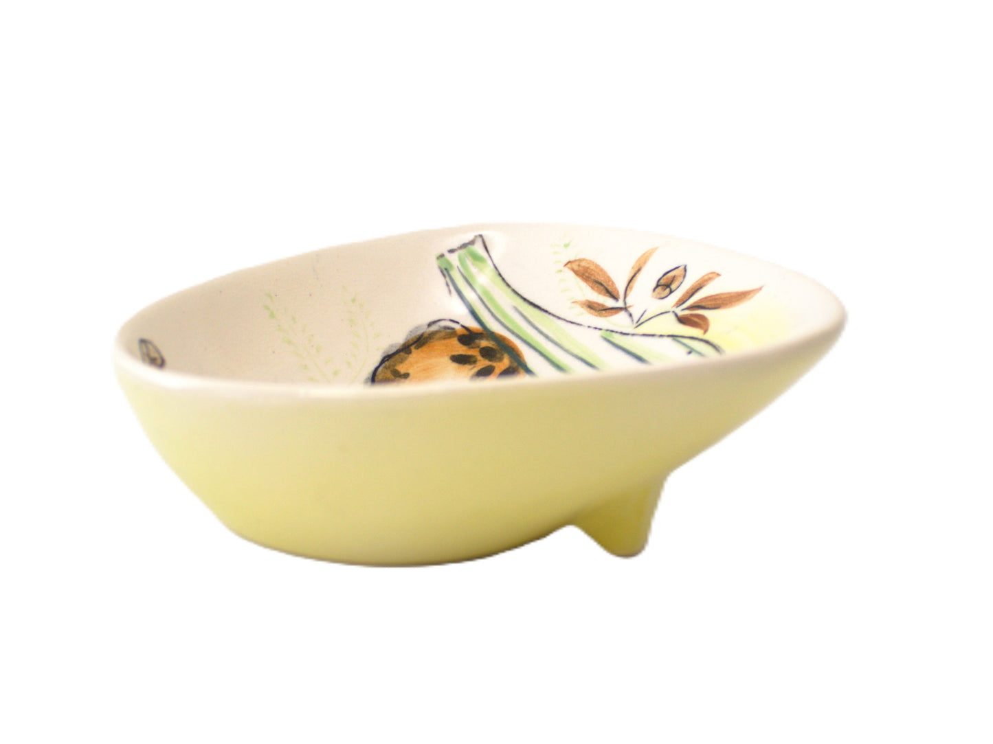 MCM Handpainted Mushroom Dish